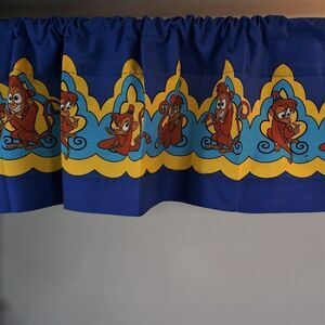 Vintage 1992 Disney Aladdin Valance Capuchin Sidekick Abu USA Made 78" x 17"
